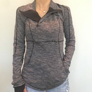 Lululemon Black and White Zip Up Pullover